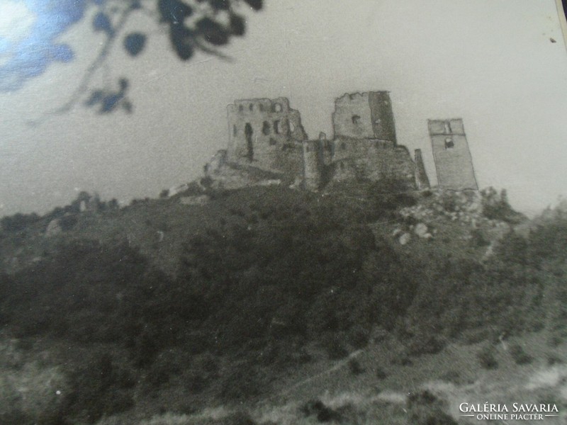 D198439 CSESZNEK - A cseszneki vár -Veszprém- régi nagyméretű fotó 1940-50's évek kartonra kasírozva