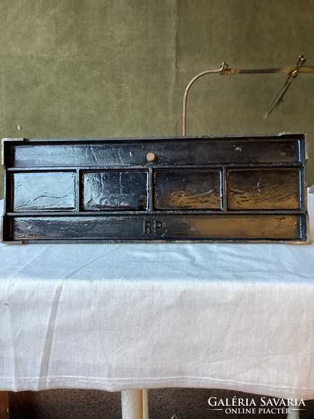 Old copper apothecary scale.