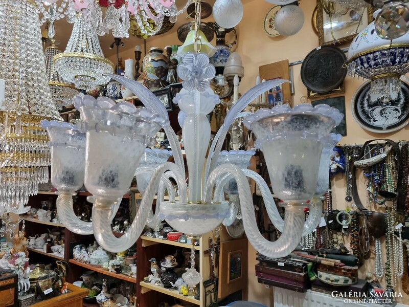 Old renovated Murano crystal chandelier