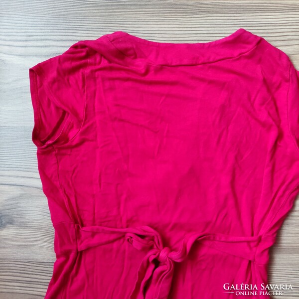Oasis 36 red, short-sleeved viscose top