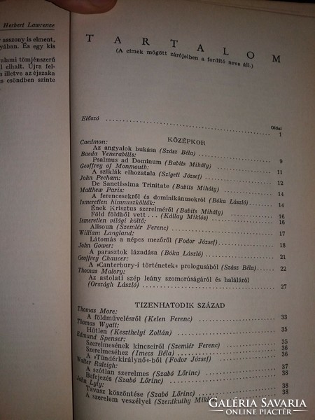 1942 Halász Gábor :Az angol irodalom kincsesháza könyv a képek szerint ATHENEUM