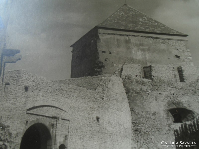 D198437 SÜMEG- Sümegi vár- régi nagyméretű fotó 1940-50's évek kartonra kasírozva