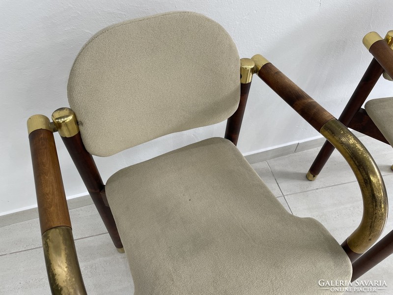 Sass armchair industrial art retro armchair modern mid century maple wood copper antique