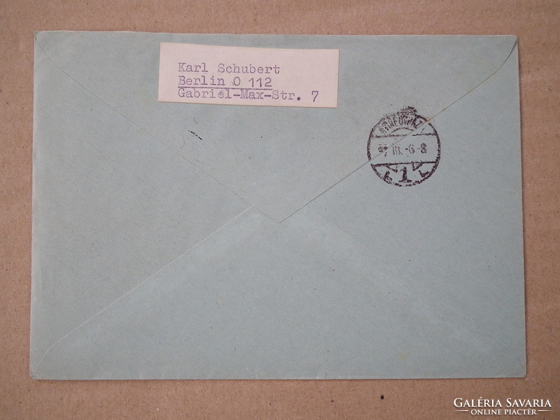 1957. NDK futott légiposta - Lipcsei Nemzetközi Tavaszi Vásár bélyegsorral (400Ft+)