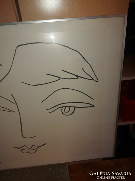 Ikea, Picasso nyomat, 100x70 cm, alukeret, üveg