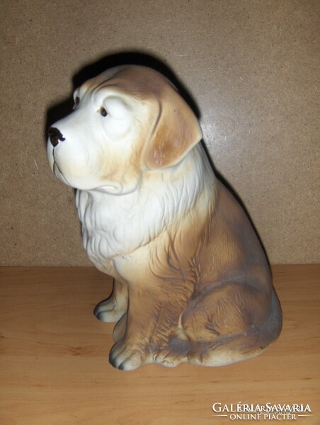 Marked biscuit porcelain large dog 23 cm (po-2)