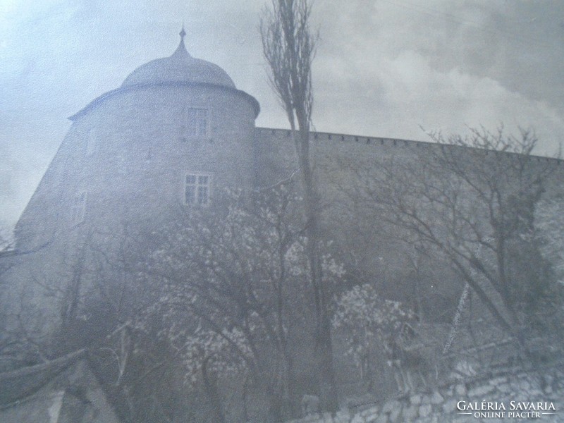 D198458 PÉCSVÁRAD- Pécsváradi vár Baranya vm.  régi nagyméretű fotó 1950's évek kartonra kasírozva
