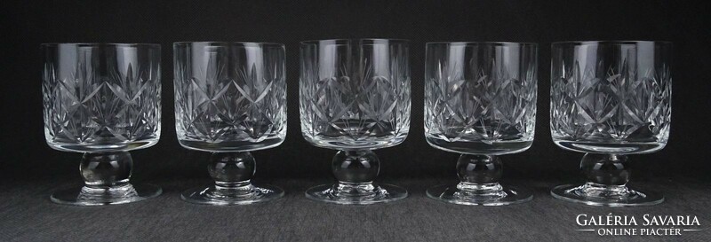 1O861 crystal liqueur stemware set 5 pieces