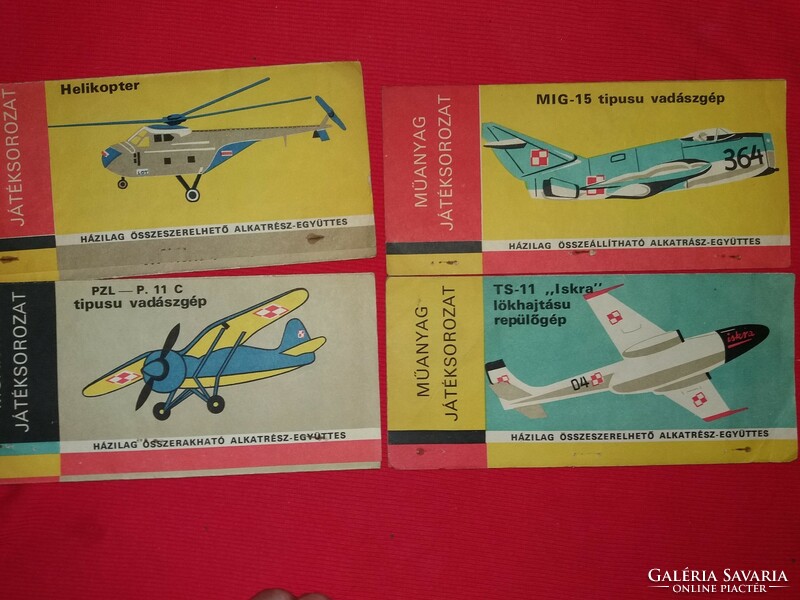 12 pieces of old tobacconist ndk bagged airplane model main page with assembly instructions according to the pictures