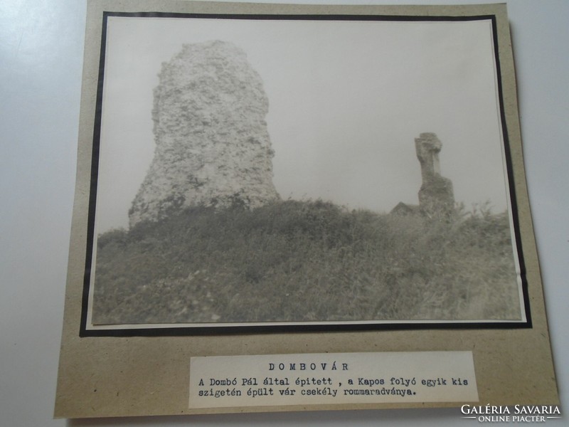 D198467 hill castle (stork castle) hill castle - old large photo 1940-50's mounted on cardboard