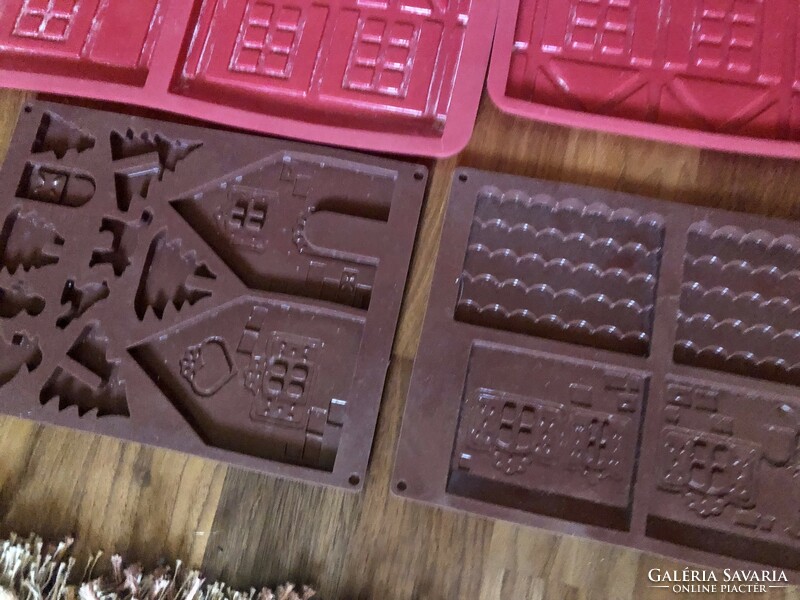 2 Set gingerbread house silicone baking mold mold