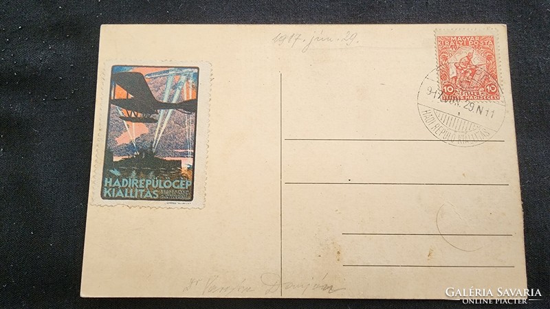 Arc. King Károly + Bier Henrik Hungarian Lloyd Aircraft Factory Pilot Director photo sheet exhibition stamp