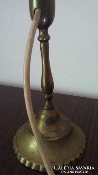 Old copper bedside - table lamp