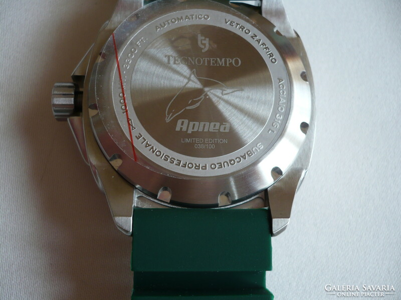 Tecnotempo professional diver apnea-1000 m wr-038/100 automatic watch