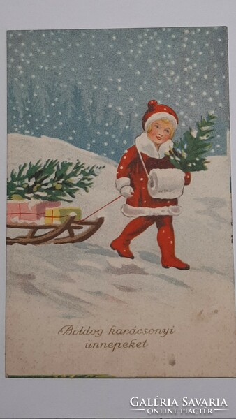 Karácsonyi képeslap 3 db egyben 1938 - 39 évben