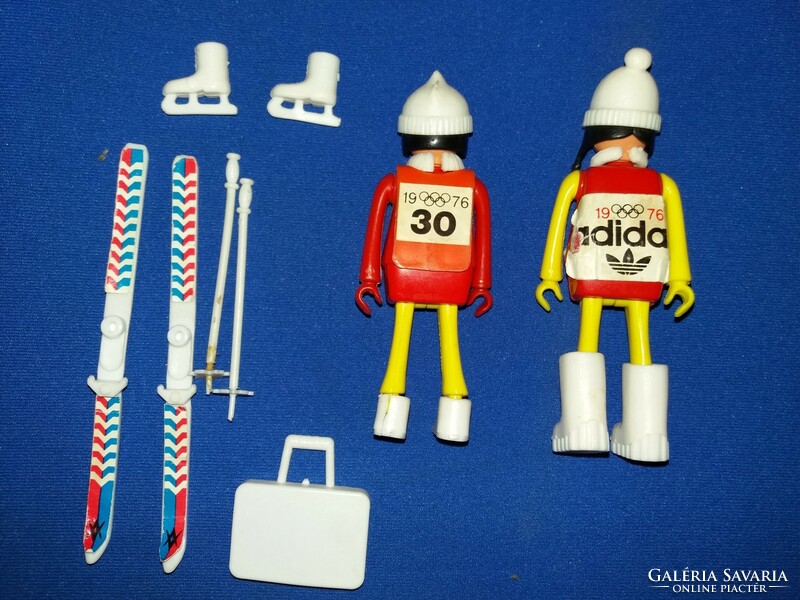 1970-s évek W. Germany Jean Höffler BIG Play figurák olimpiai sí,és gyorskorcsolyázók képek szerint