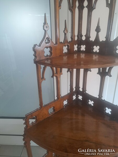Neo Gothic corner shelf is an incredibly rare piece
