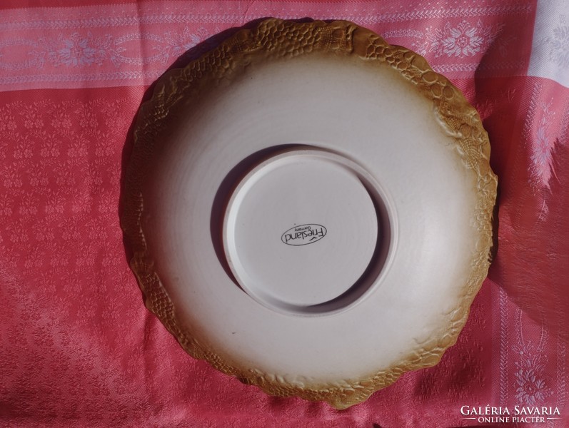 Beautiful, German ceramic centerpiece, offering bowl, in the shape of a leaf