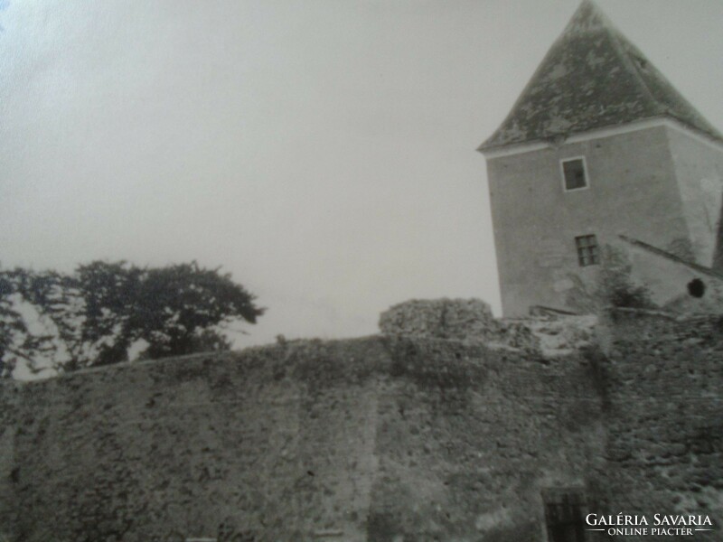 D198459 SÁRVÁR - A Nádasdy vár -  régi nagyméretű fotó 1950's évek kartonra kasírozva