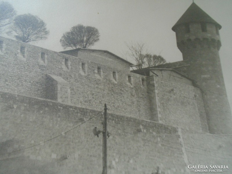 D198463 Budapest -A budai vár-Buzogánytorony- régi nagyméretű fotó 1940-50's évek kartonra kasírozva