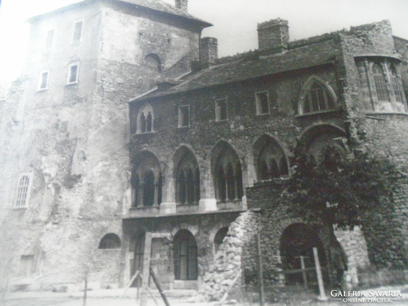D198447 TATA -Tatai vár - régi nagyméretű fotó 1940-50's évek kartonra kasírozva