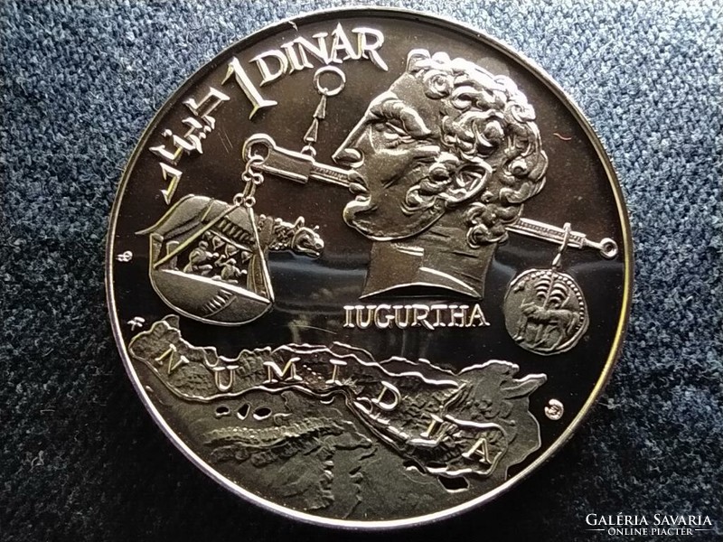 Tunézia Jugurtha .925 ezüst 1 Dínár 1969 FM PP (id62220)