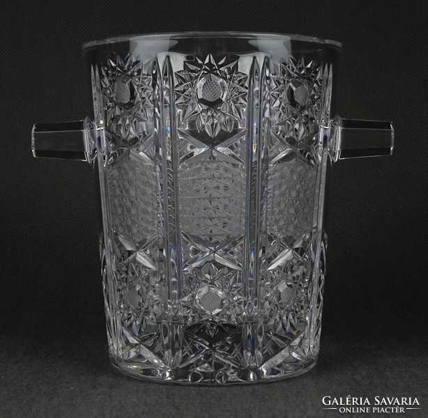 1O782 Beautiful Polished Crystal Ice Bucket Ice Holder