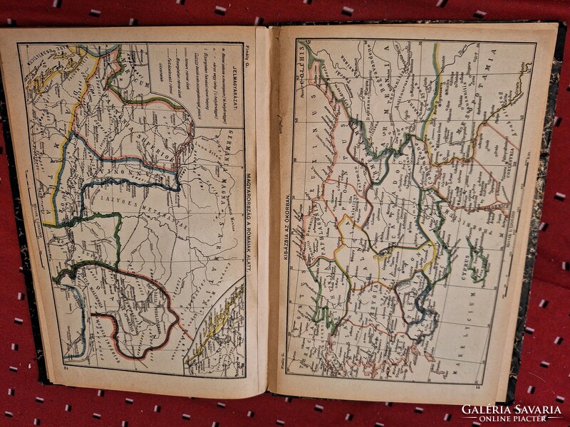 1924 Atlas for teaching world history károly kugotovicz dr. Hungarian Geographical Institute rt.