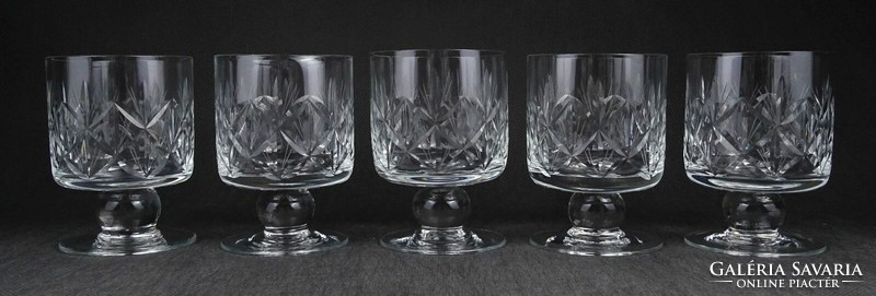 1O861 crystal liqueur stemware set 5 pieces