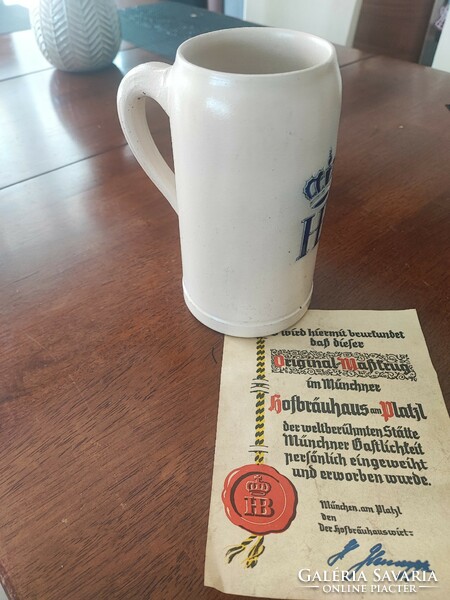 Hofbrau ceramic beer mug 1l