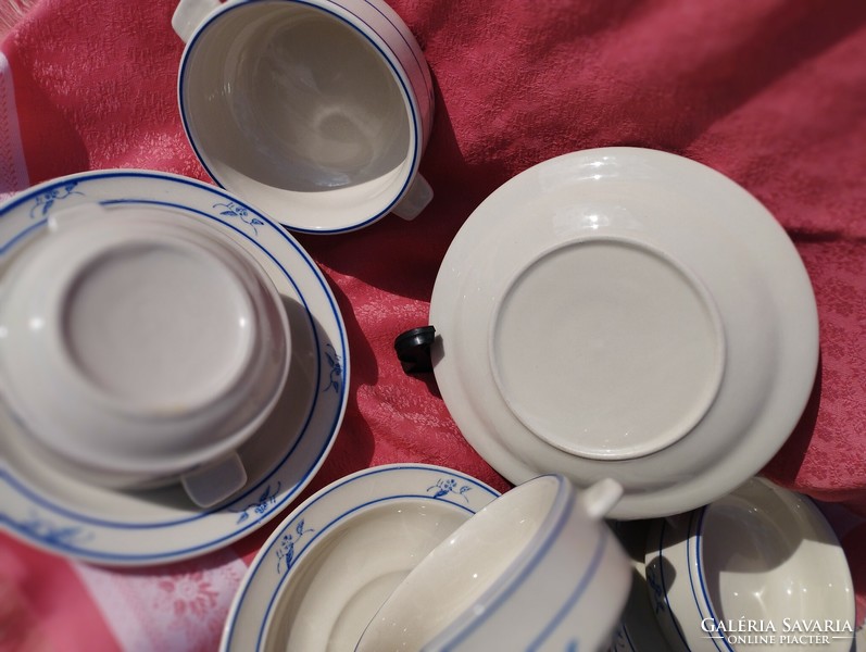 4 Personal porcelain two-handled cream soup dispenser, 8 pcs.