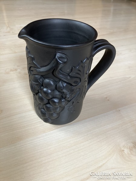 Korond black earthenware jug
