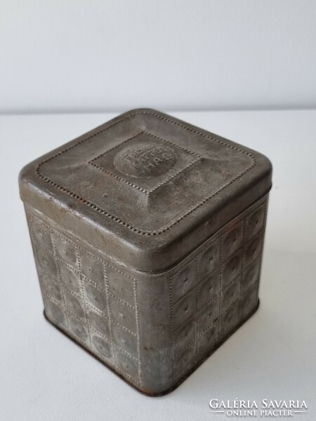 Antique hag coffee embossed tin box, with a very nice patina