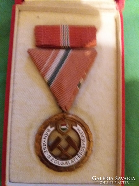 Rákosi era miner's service medal with bronze grade box according to the pictures