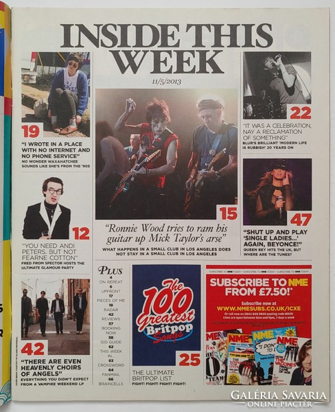 Nme magazine 13/5/11 blur rolo tomassi britpop vampire weekend beyonce björk primal scream