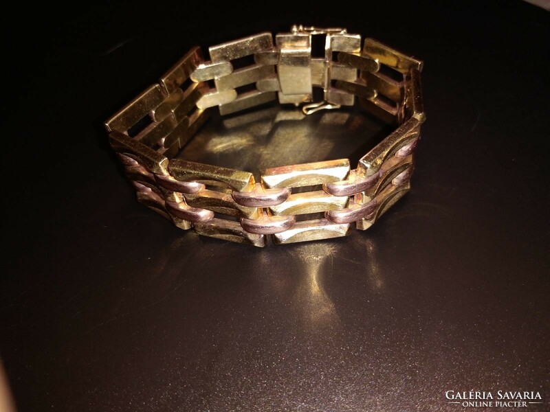 Art deco 14 carat gold bracelet 36.5 G