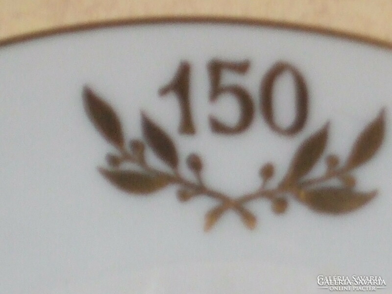 Small plate issued for the 150th anniversary of the Herend factory. Collector's item.
