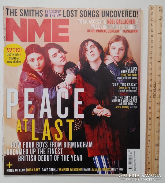 NME magazin 13/3/30 Peace The Smiths Bill Ryder-Jones Green Day Bunnymen