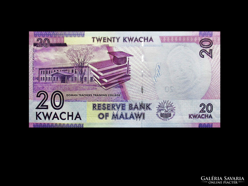 UNC - 20 KWACHA - MALAWI - 2012 a volt király képével! (Olvass!)