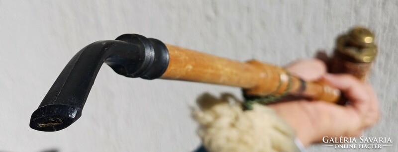 Antique tajték pipe horse decorative inscription 1801