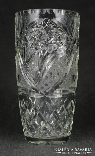 1O796 Nagyméretű kristály váza 20cm 1kg