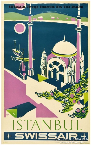 Turkey vintage travel advertising posters reprint istanbul izmir fair orient express