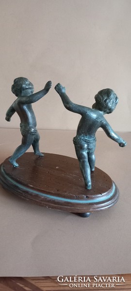 Secession empire cupid pair angel bronze antique negotiable.