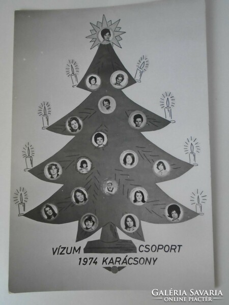 D198499 old photo - police - visa group 1974 Christmas - Christmas greeting