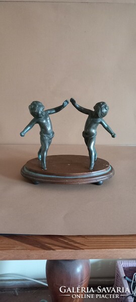 Secession empire cupid pair angel bronze antique negotiable.