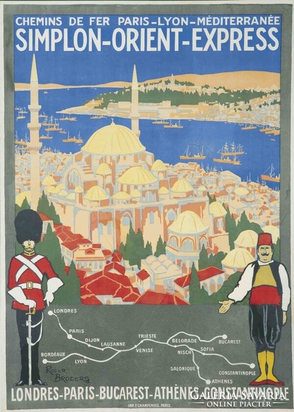 Turkey vintage travel advertising posters reprint istanbul izmir fair orient express