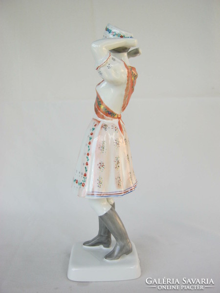 Hollóháza porcelain woman in national costume, Khazarian bride