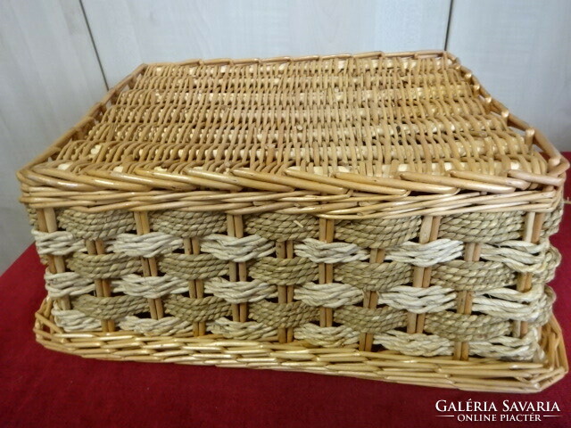 Wicker cane storage basket, length 39 cm. Jokai.