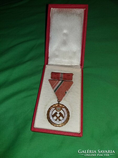 Rákosi era miner's service medal with bronze grade box according to the pictures