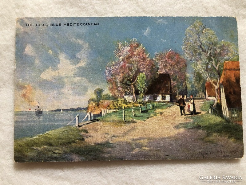 Antik, régi képeslap - Postatiszta                  -7.
